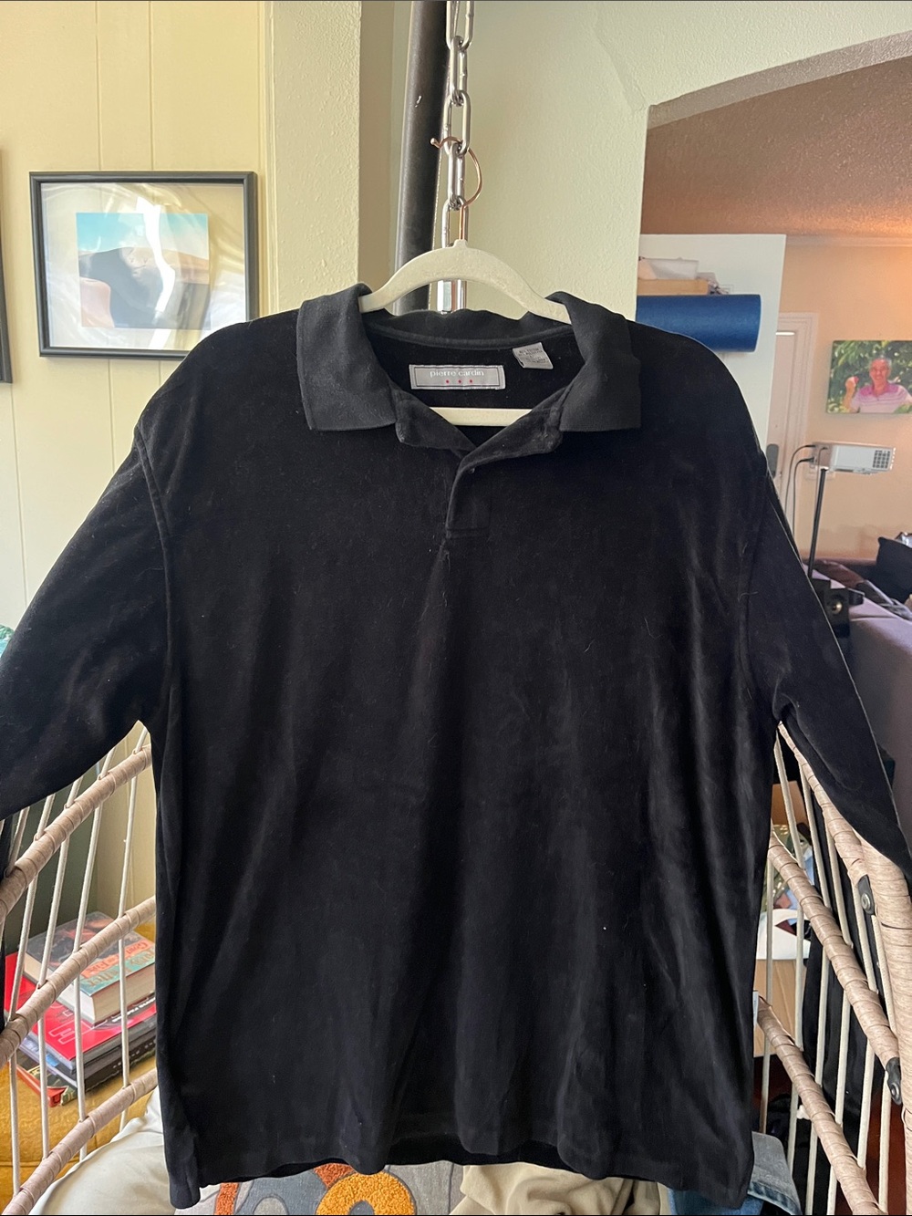 Pierre Cardin Black Men's Polo Shirt - Classic Short Sleeve